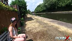 Busty Natural Milf Samantha Bentley Does Yoga In Public