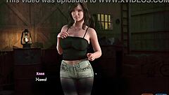 Beautiful women with large chests and big dicks fuck in a video game