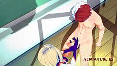 i give takeyama yuu a handjob and blowjob