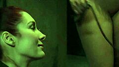 these amazing busty lesbian slaves are servicing their mistress