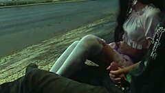 Teen Fuck Doll Doggystyles Outdoors In Front Of Strangers