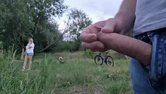 Public Flash and Wild Jerk Off Near Stunning Girl