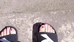 i cherish my feet soaking up the sun before the pedicure appointment