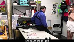 Security Guard Convinces The Shoplifter Teen 18+ To Get Dirty With Him - Shopliftersex