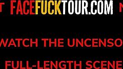 Interracial latina honeys take on epic throat session in face fuck tour