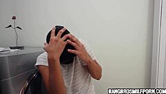 Intriguing encounter when milf catches young guy with her dirty panties leading to doggystyle