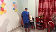 Teeny says she loves sucking in this threesome.