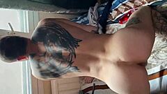 Oliver Strelly gets fucked through pajamas hole by Falcon Al in morning