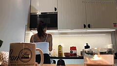 Perfect pokies on kitchen cam! Braless sylvia shows amazing nipples.