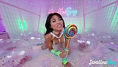 ember snow in reality scene with kinky elements