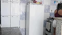 caught the hot latina maid frying an egg, then fucked her big ass