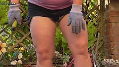 hot new shorts w eeding on the patio