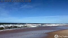 Big tits bouncing while getting fucked on the beach