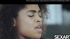 Beautiful black brazilian babe licks cock in interracial cowgirl sex