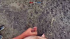 Solo girl masturbates under a bridge in this homemade video