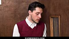 Twink Catholic Boy Ryland Kingsley Boldly Fucked by Priest Dacotah Red