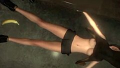 Dog with big cock makes her mouth and pussy creampie twice