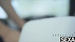 Beautiful black brazilian babe licks cock in interracial cowgirl sex