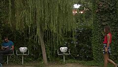 Public bush go around with big dick