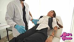 i ask the shy doctor to check me out and seduce him to fuck me hard in his office