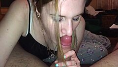 russian teen gets blowjob at home