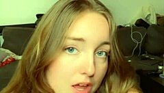 Horny woman rides dildo with big clit exposed