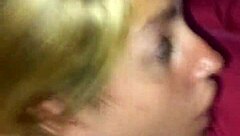 Blonde friend bent over for cum fill