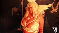 Charisma Rizzi Deluca, the curvaceous fallen angel in hot girl on girl action