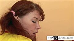 Cute Skinny Teen 18+ Babe Playing with Pussy Sex Toys for Real Orgasm Close Up