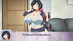 Rumi from MHA sucks monster cock in this hentai game.