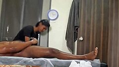 Hidden camera captures a happy ending massage with a steamy surprise