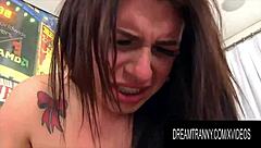 Hot transsexuals in cowgirl position in a hardcore compilation