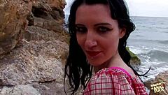 Does Her Face Show Excitement Swallowing Cum After Outdoor Anal?