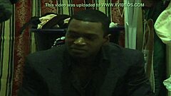 big titted ebony actress walks around naked on movie set, ends with jizz anal fucking