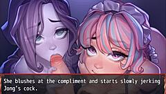 I can't wait for this harem in another world hentai game ep 19 with ghost and maid double blowjob contest