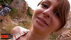 little red head takes it in tight ass