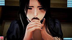 Goth Catgirl Maid Services Master With Monster Cock