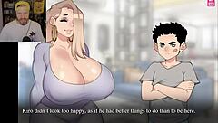The girl next door is a MILF and she gives her step son a job and a blowjob