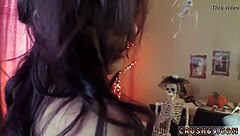 crazy boss's swalloween fun with teen 18+ swallow in hardcore pov sex