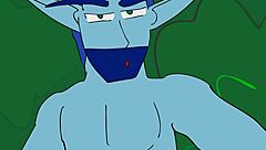 Elf bara takes big cock