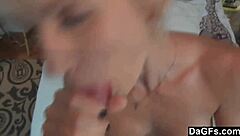 Wife In Latex Costume Gets Cum On Breasts