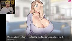 The girl next door is a MILF and she gives her step son a job and a blowjob