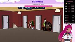 3D Vtuber Lewdneko in a naughty hotel adventure