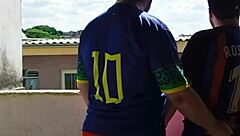 fucking young guy on rooftop with neighbors watching