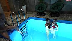 Lucky Guy Fucks Hot Milf And Cute Teen In Public Sauna