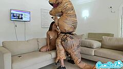 Big Ass Latina Teen Chased By Lesbian Trex Then Fucked