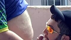 fucking young guy on rooftop with neighbors watching