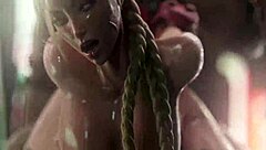 Cammy White gets a rough creampie in public street fight