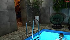 Lucky Guy Fucks Hot Milf And Cute Teen In Public Sauna