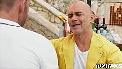 Bachelor party ends up in an anal group sex with Sia, Lumi and Megan